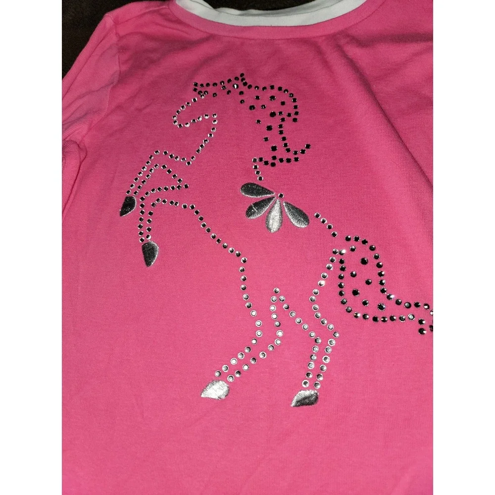Gymboree wild for horses pink horse top size 7 adjustable waist jeans size‎ 6
